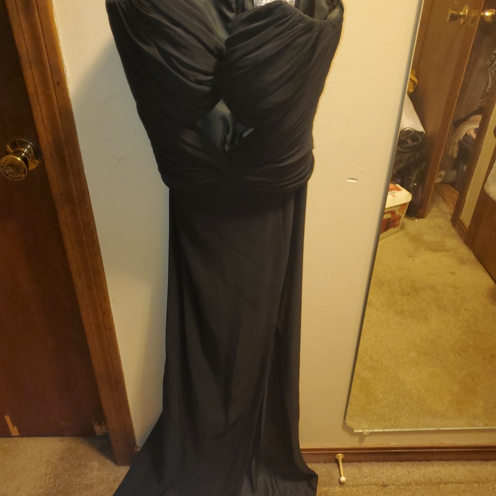 Black chiffon gown